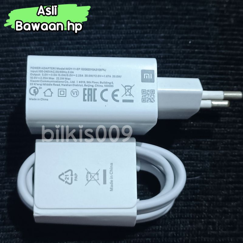 CHARGER XIAOMI REDMI BAWAAN HP TYPE C ORIGINAL 100% REDMI 9/NOT 9 PRO/REDMI 9T/XIAOMI POCO M3/POCO M