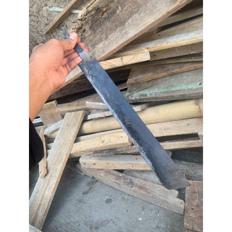 BOLERAN PISAU SEMBELIH MOTIF BANTENAN ASLI BAJA/ TARANJANGAN SEMBELIH/ BLENG SEMBELIH