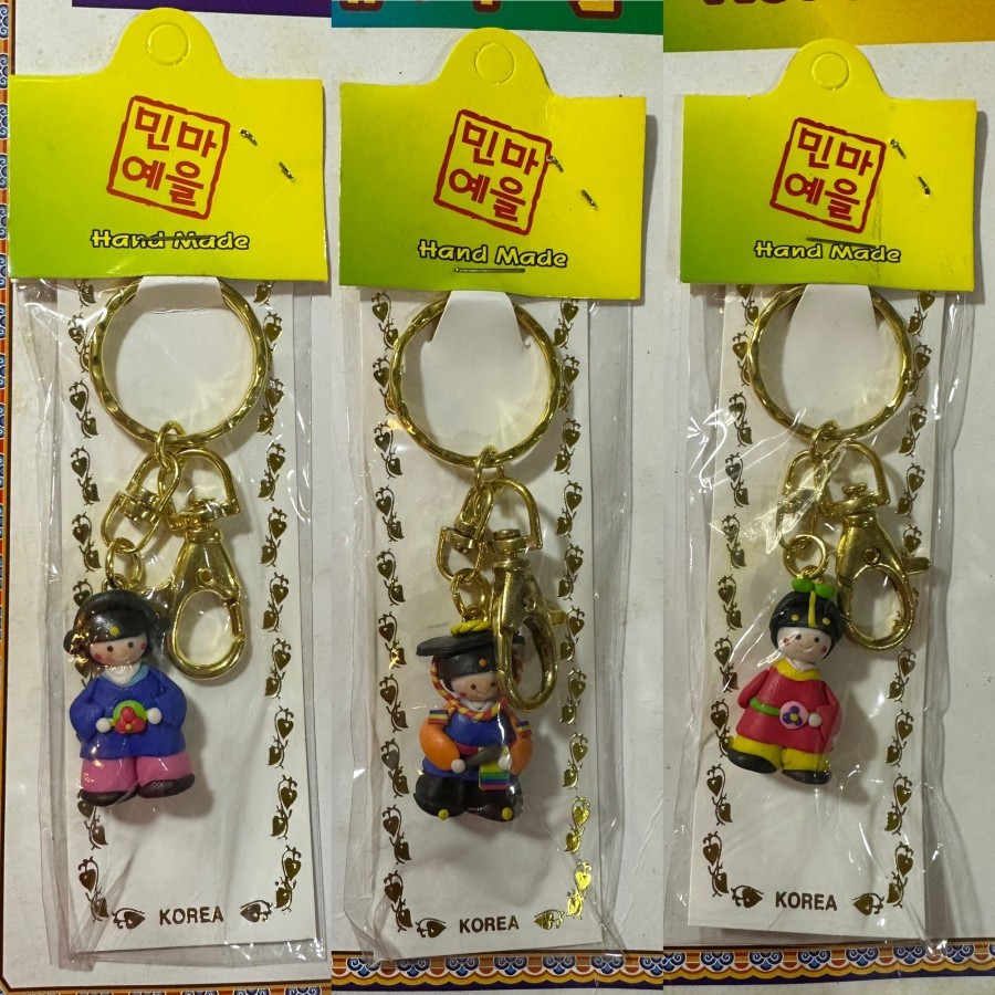 Gantungan Kunci Hanbok Korea Import Keychain Baju Tradisional