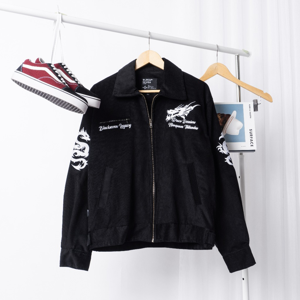 Corduroy Work Jacket | Dragon Black