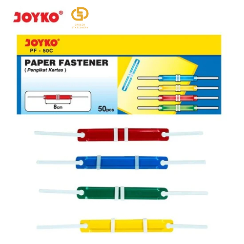 

Paper Fastener Pengikat Kertas Joyko PF-50C Color 1 Box 50 Pcs