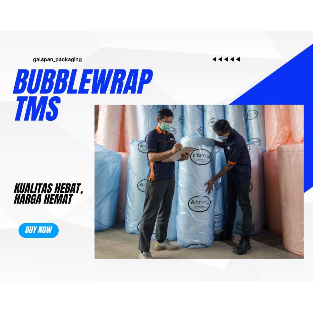 

Bubblewrap TMS trimitra roll tebal 125cm x 50 meter untuk packing warna hitam bening pengiriman instant