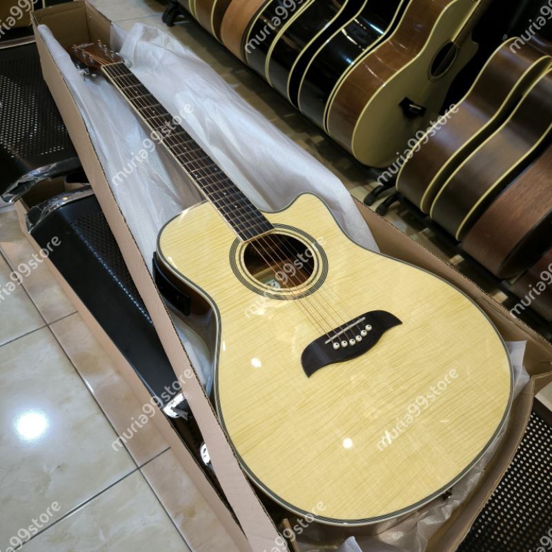 Gitar Oscar flame maple natural premium prestige