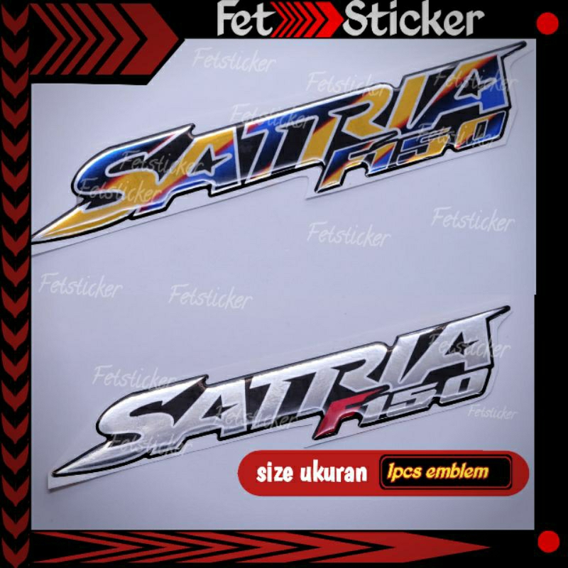 Emblem Suzuki Satria Fu 150 / Emblem Timbul Titanium Suzuki Satria Fu