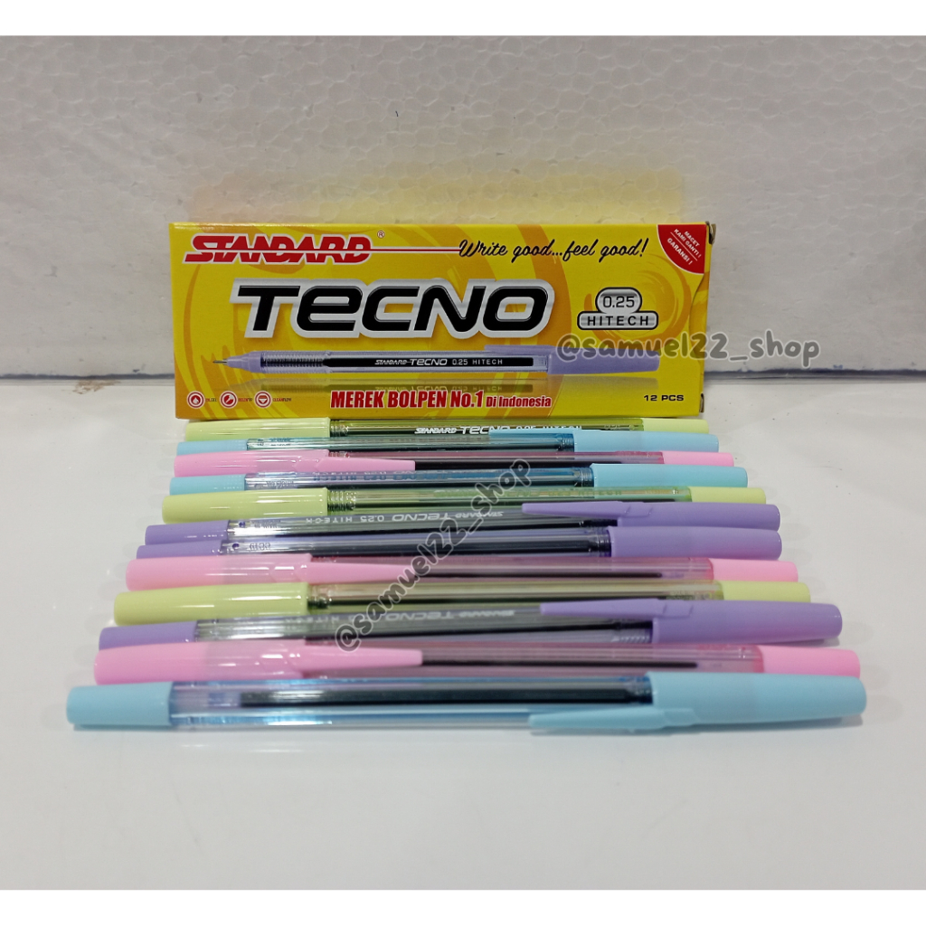 

Pulpen STANDARD Tecno HiTech 0.25 mm Isi 12