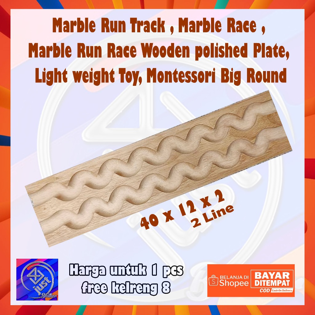 Marble Run Track , Marble Race , Marble Run Race Wooden polished Plate, Light weight Toy, Montessori