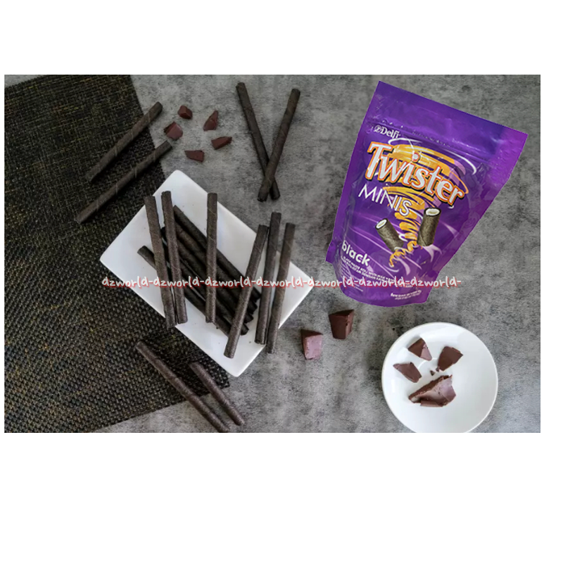 

Delfi Twister 70gr Minis Black Wafer Stick Kemasan Pouch Plastik