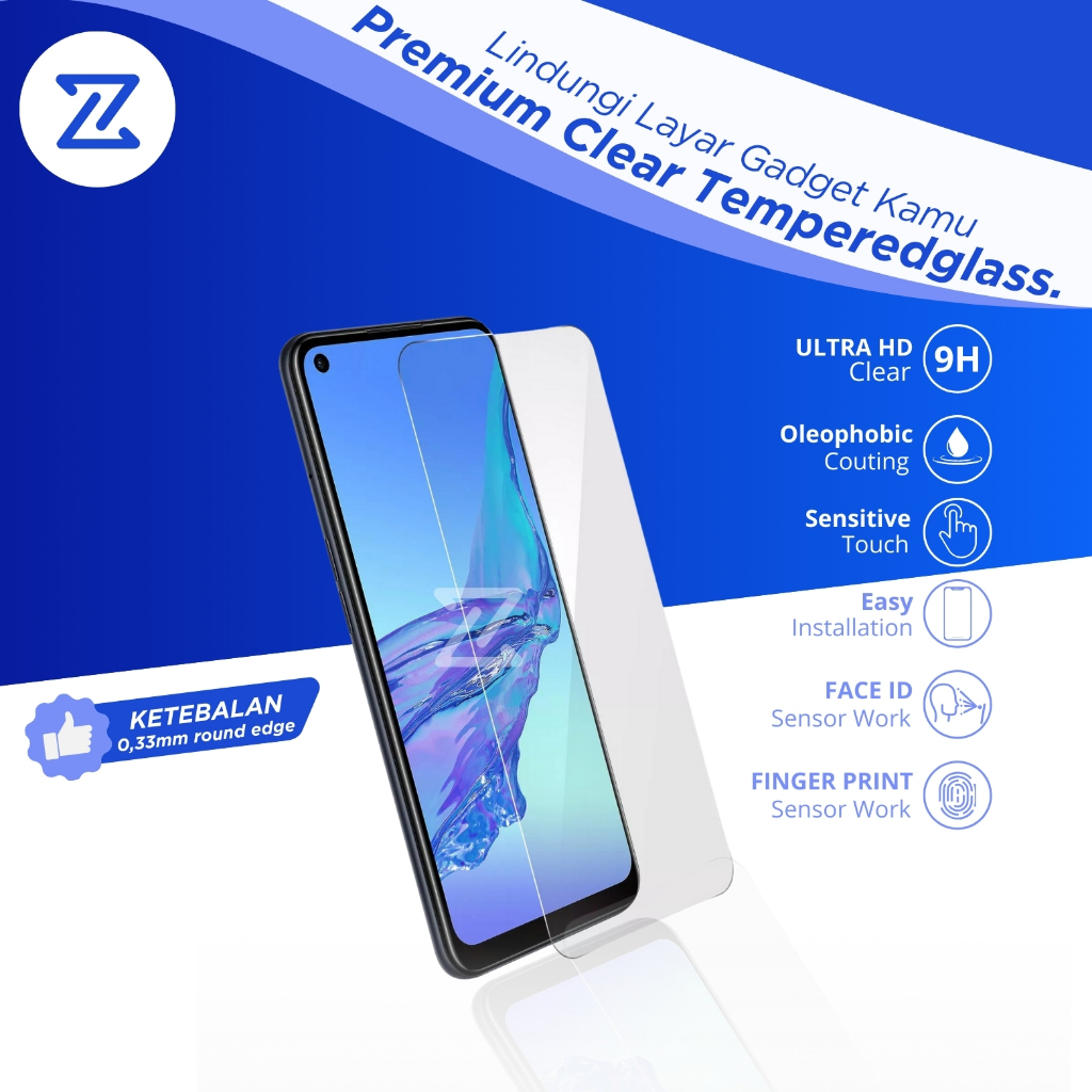 Tempered Glass Bening Clear Vivo Y01 Y02 Y02s YO2t Y03 - ZETA