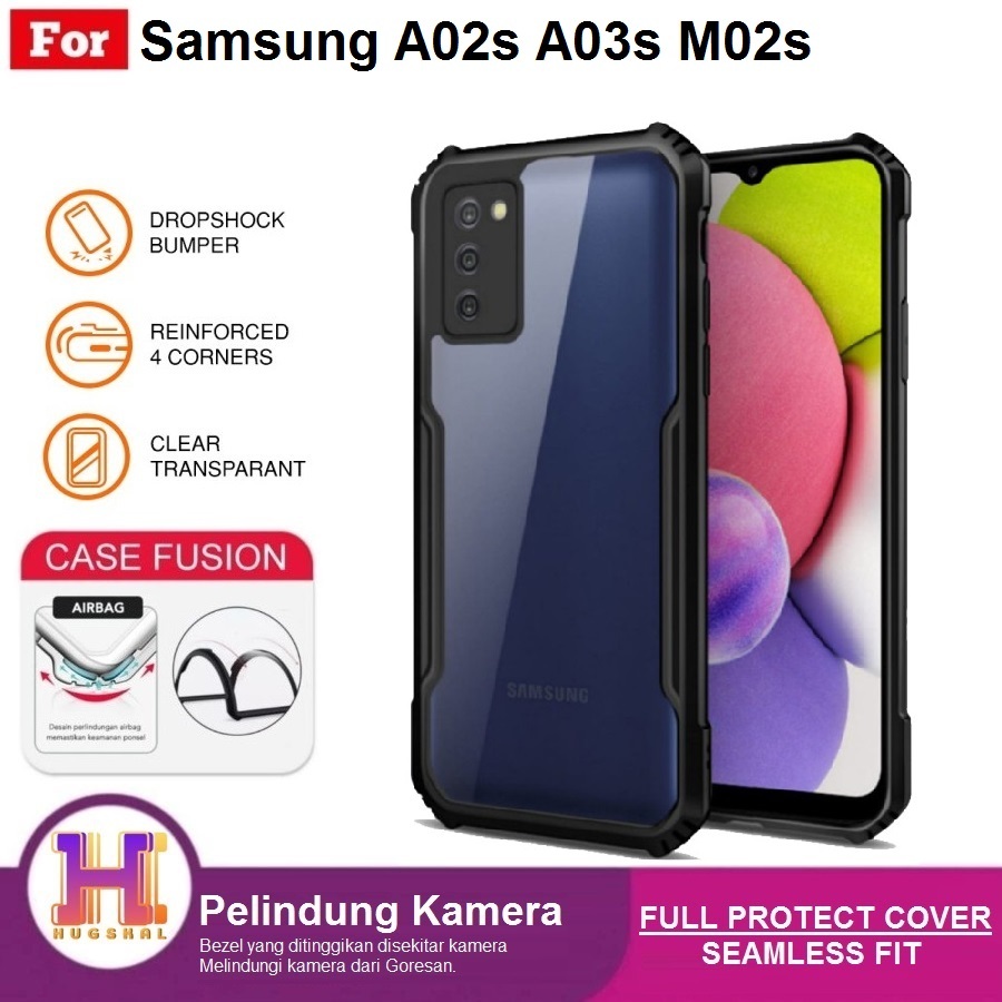 Case Samsung A03s A02s M02s Case Fusion Shockproof Armor Transparant