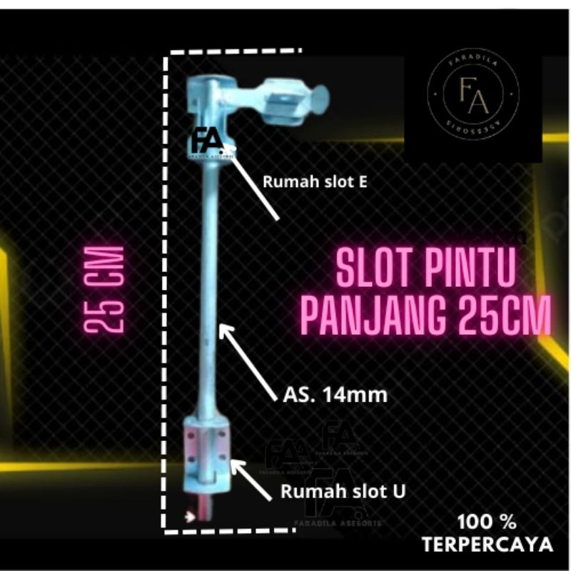 PROMO slot bawah panjang 25cm aksesoris pintu pagar/Grendel bawah panjang 25cm pintu gebyok/aksesori