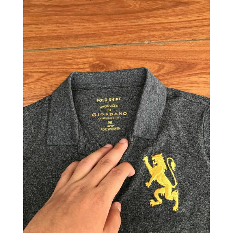 kaos Giordano women polo shirt grey Original cakep