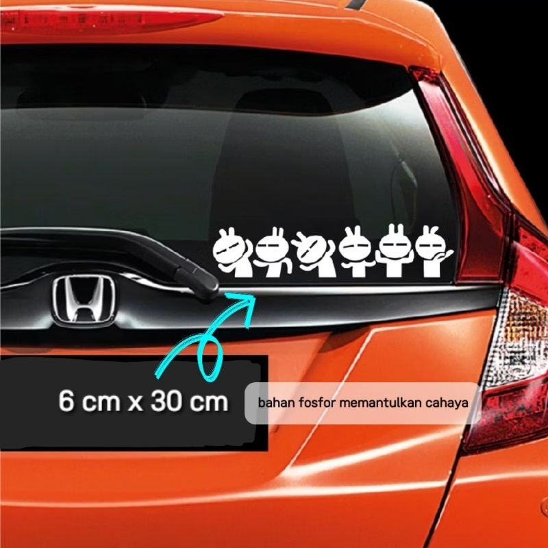 stiker cutting lucu mobil kaca mobil