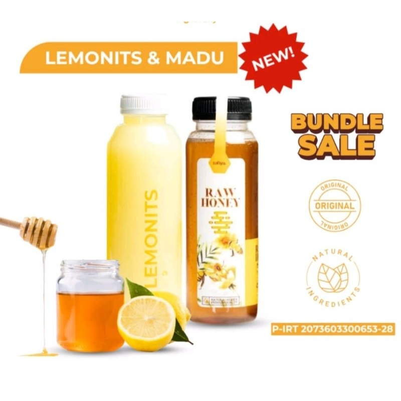 

{PAKET MINUMAN SEHAT}LEMONITS 500 ML PLUS MADU RAW HONEY 650 ML||JUICE SARI LEMON DIET DETOX