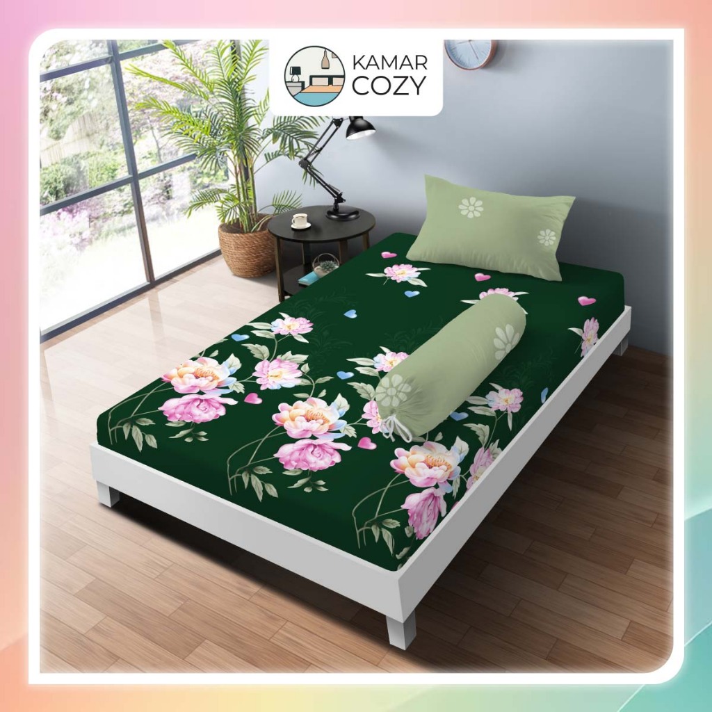 KINTAKUN Sprei Set Fitted LITE Single 100x200 / 120x200 Belinda Tinggi 20 cm Variasi Motif Estetik /