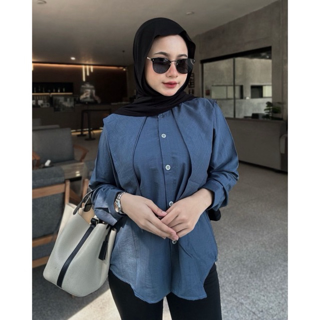 Namira Shirt - Kemeja Polo Linen Wanita