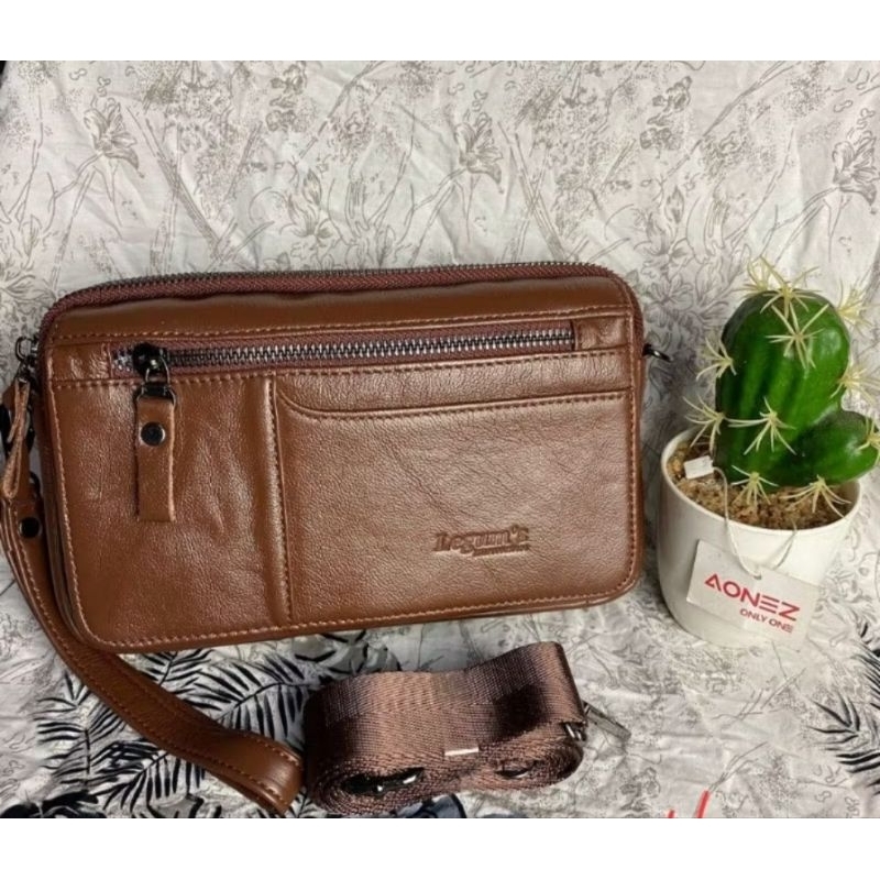 Handbag Kulit Sapi Asli Multifungsi Pria dan Wanita Tas Tangan Kulit Sapi Asli Import Tas Selempang 