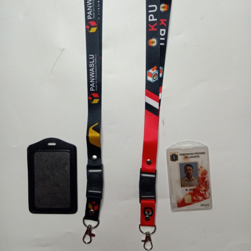 

PANWASLU KPU Tali Lanyard Gantungan Id card holder cetak bolak balik printing