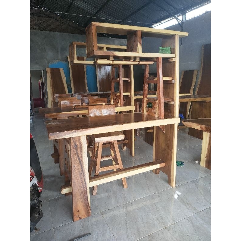 Meja bar trembesi // meja trembesi // kursi bar trembesi