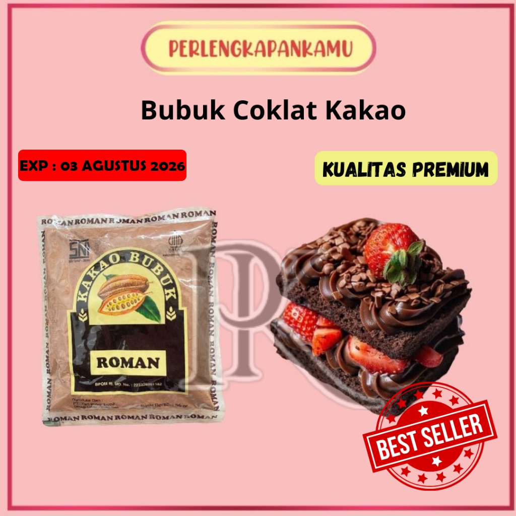 

(PERDUS) Bubuk Kakao Merk Roman 35gr / Powder Coklat / Bahan Adonan Kue / Coklat / Kakao Bubuk Roman