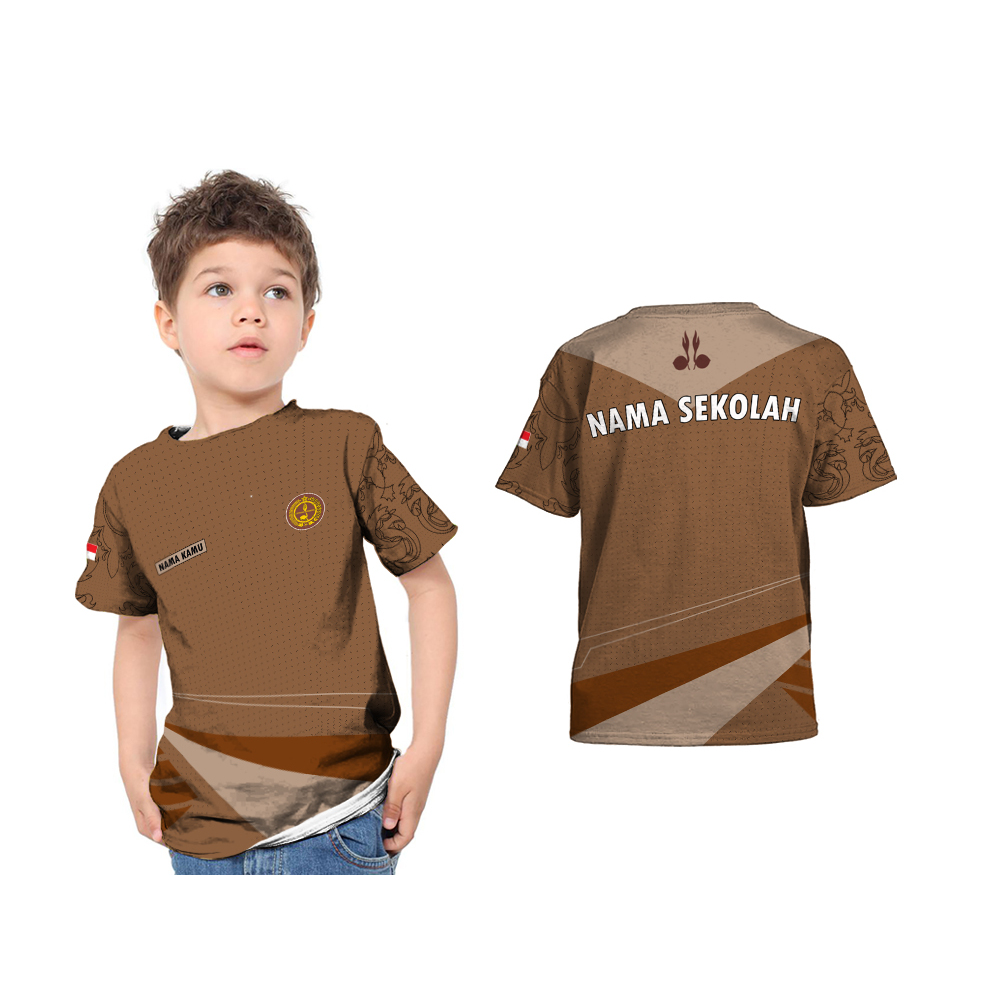Kaos Baju Jersey Anak PRAMUKA INDONESIA Free Custom Nama