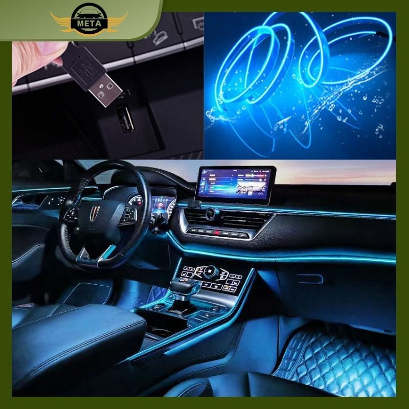 Lampu Strip Interior Mobil Lampu LED Strip Neon Interior Mobil Lampu Hias Mobil 5M
