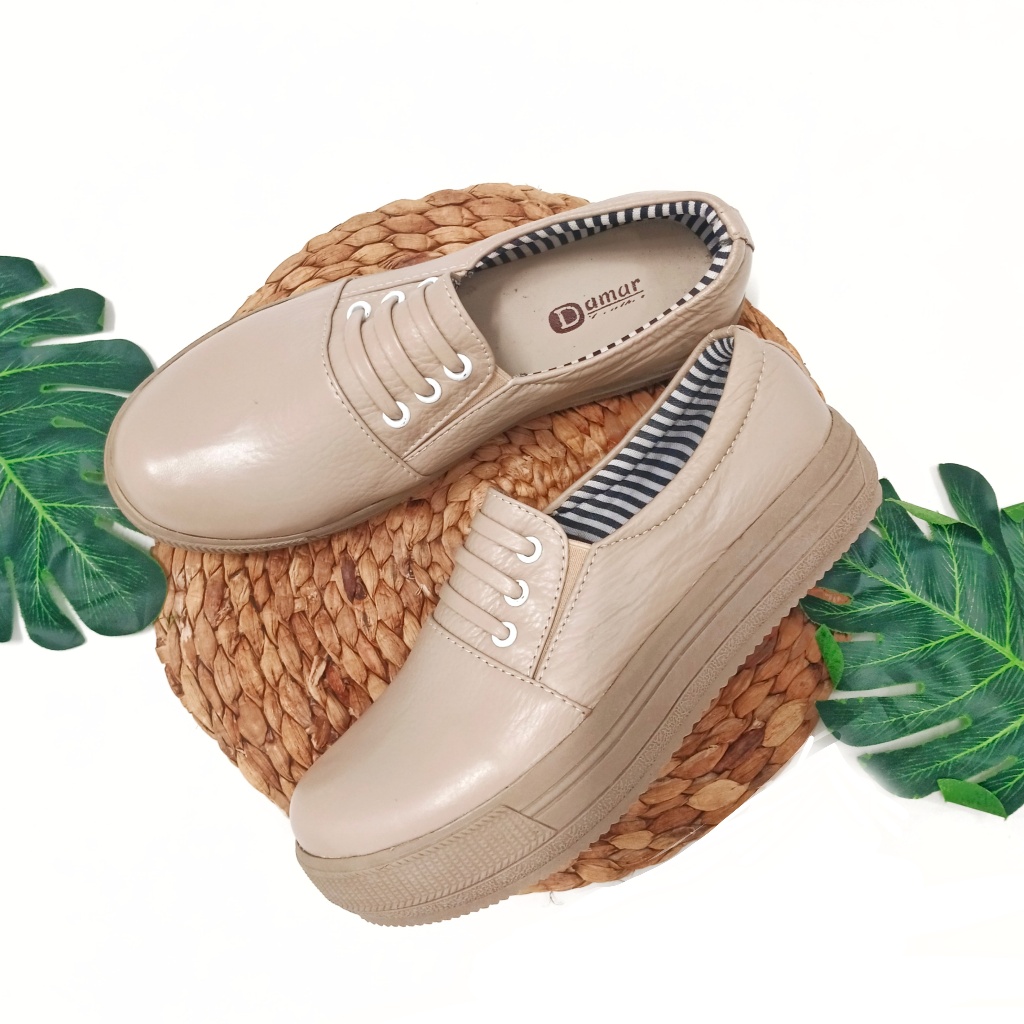 Sepatu Kulit Wanita | Slip On Wanita Kulit Asli | Sepatu Wanita Kulit Asli Garut