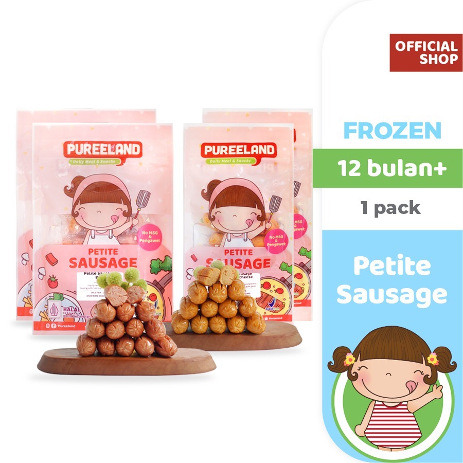 

Pureeland Sosis Mini MPASI / Petite Sausage / Frozen MPASI Bayi Organik / Makanan Bayi Organik