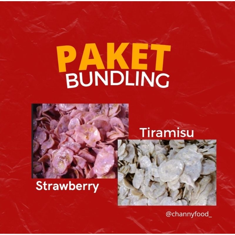 

PAKET BUNDLING KERIPIK PISANG LUMER 250GR | STRAWBERRY & TIRAMISU