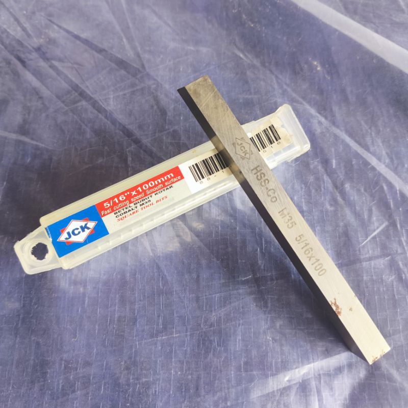 JCK PAHAT BUBUT KOTAK COBAL M35 HSS 5/16 x 100mm/10cm