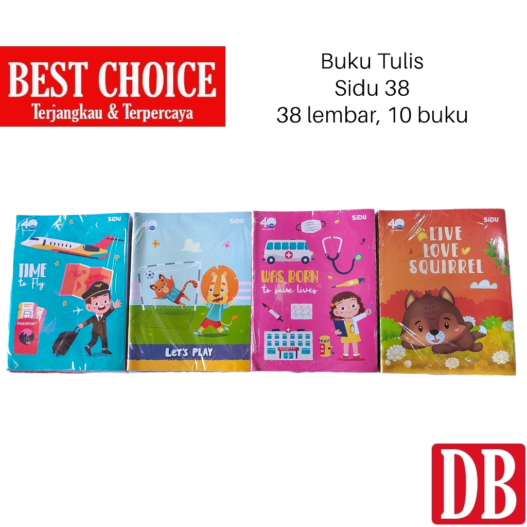 

Rad Buku tulis SIDU 38 lembar (10 pcs)
