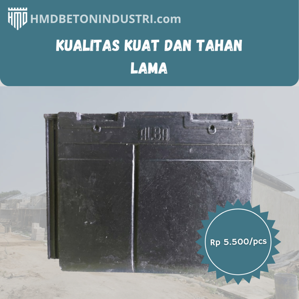 Genteng Beton Flat Motif Polos HMD Beton Industri