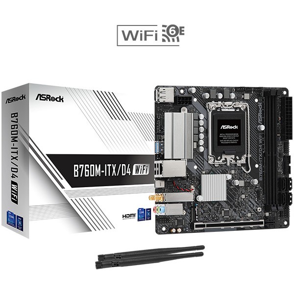Motherboard ASRock B760M-ITX/D4 Wifi (Intel LGA 1700, Gen13)