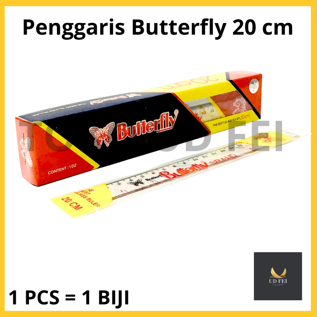 

(1 PCS) Penggaris Butterfly 20cm/ Penggaris Butterfly