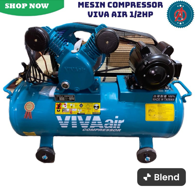 Kompressor Viva Air 1/2HP + dinamo 1/2HP 1500Rpm 1 Phase made in Taiwan