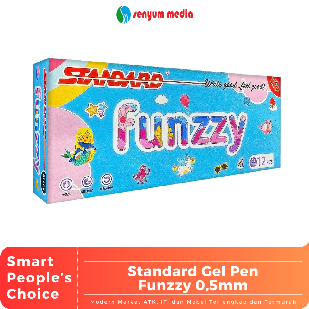 

Standard Gel Pen Funzzy 0,5mm (1 Pack Isi 12 Pcs) (S:DZN)