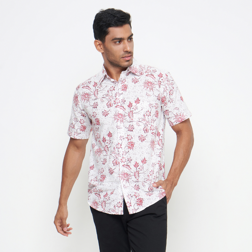 [Krisna Wahyu] Batik Pria Katun Lengan Pendek