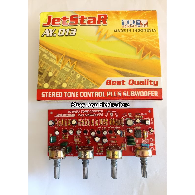 Tone control streo plus subwoofer dc