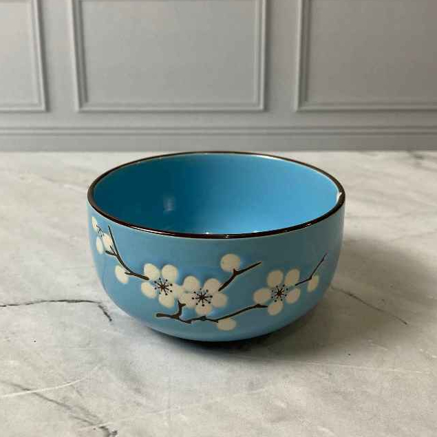 DEEFECT - Mangkuk Kecil Keramik Sakura Biru