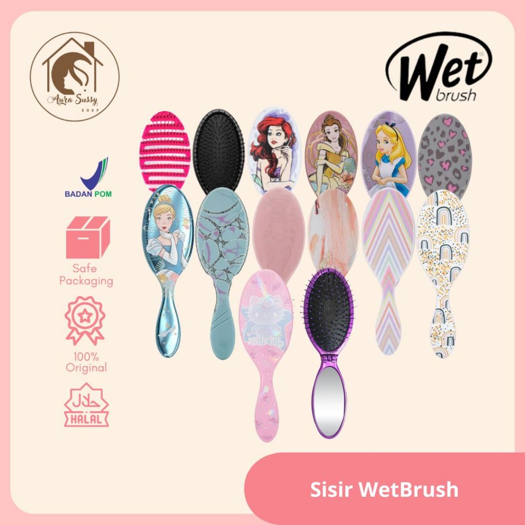 ASS || Sisir WetBrush Disney princes / Wet brush sisir Anti Rontok /Wet Brush Cinderella
