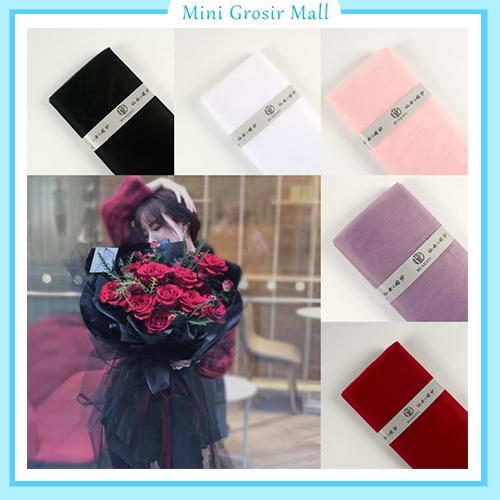 

Kain Tile Soft Tulle / Kain Tille Polos Silky Flower Wrapping Pembungkus Bunga Premium ROLL12