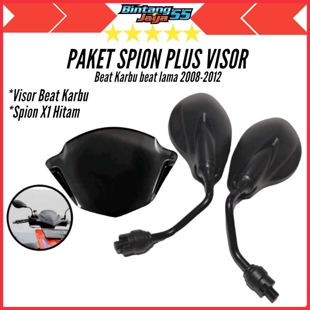 Spion motor model Thailand 125z Honda plus VISOR Beat karbu lama tahun 2008 - 2012 beat carbu old be