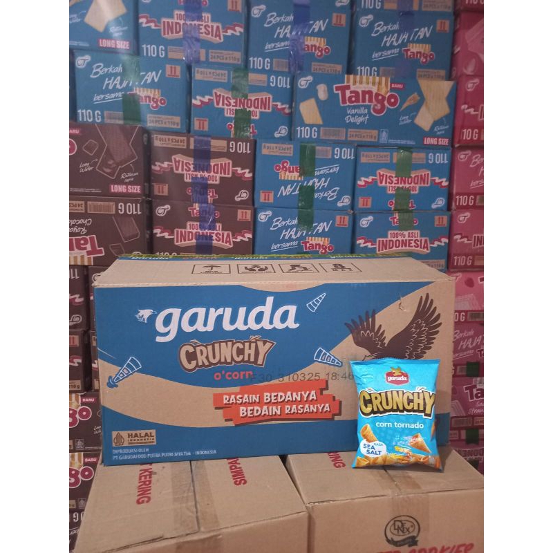 

Garuda crunchy 17 gram 1 dus isi 6 renceng 1 renceng isi 10 pcs