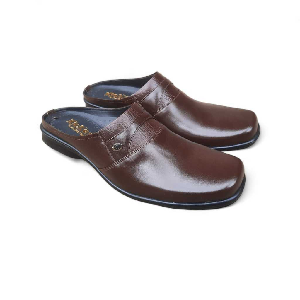 Slop kulit Cocrodile sepatu kulit asli