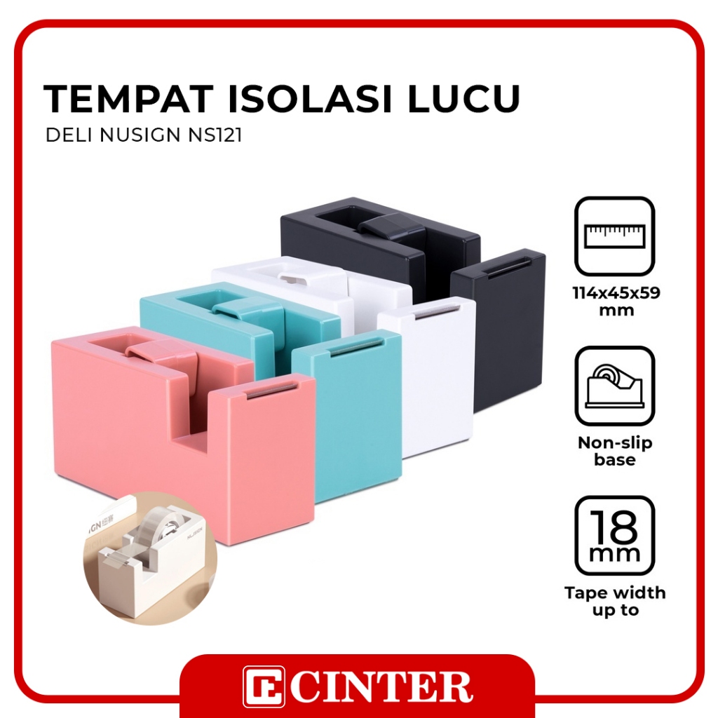 

DELI - PEMOTONG SELOTIP / TEMPAT ISOLASI / DISPENSER TAPE NUSIGN WARNA PASTEL NS121