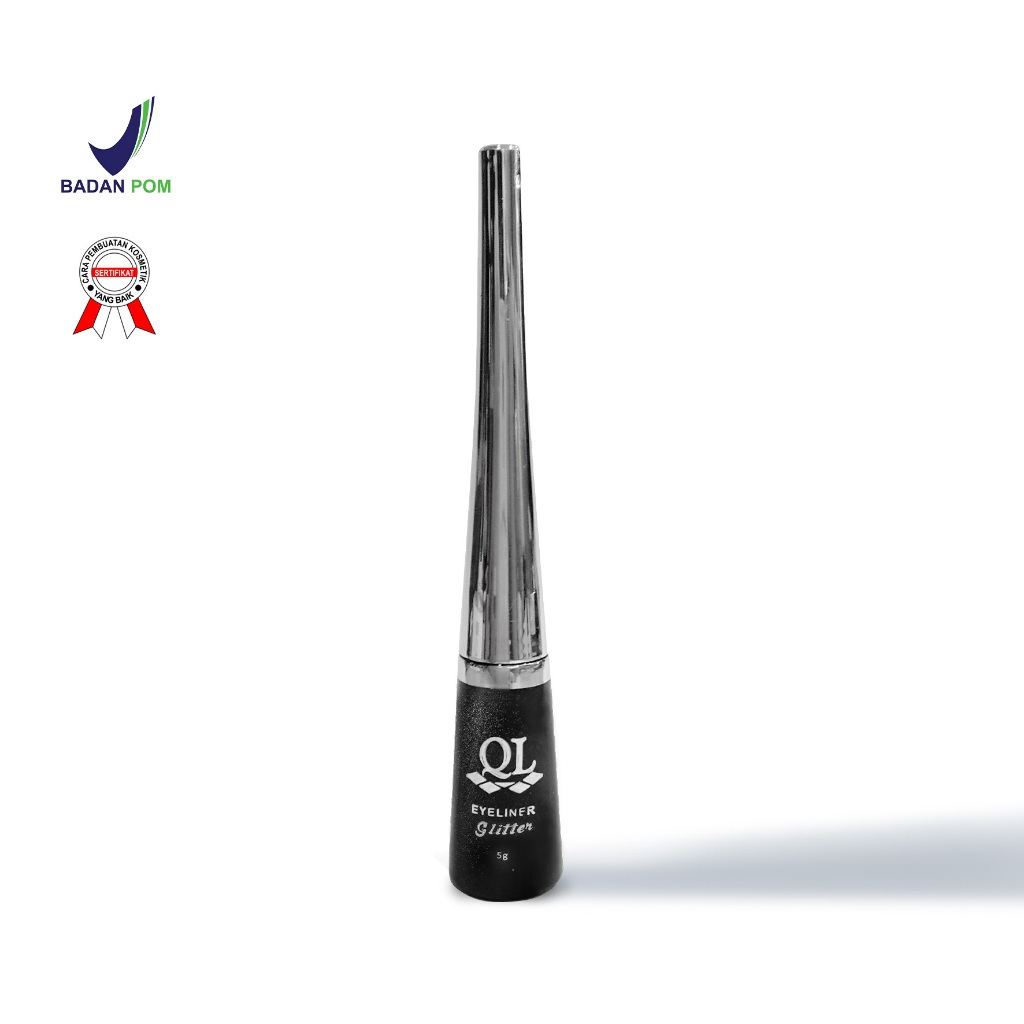 Ql Cosmetic Eyeliner Glitter Black - 4 ml