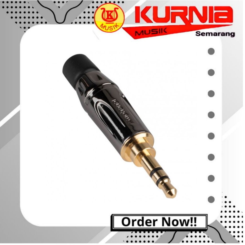 AMPHENOL KS3PC-AU STEREO MINI JACK PLUG GOLD PLATED 3.5 MM AUX CONNECT