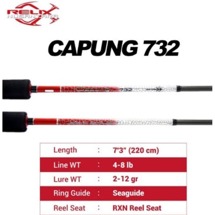 Joran Capung 732 BC UL 4-8 lb BAITCASTING Relix Nusantara