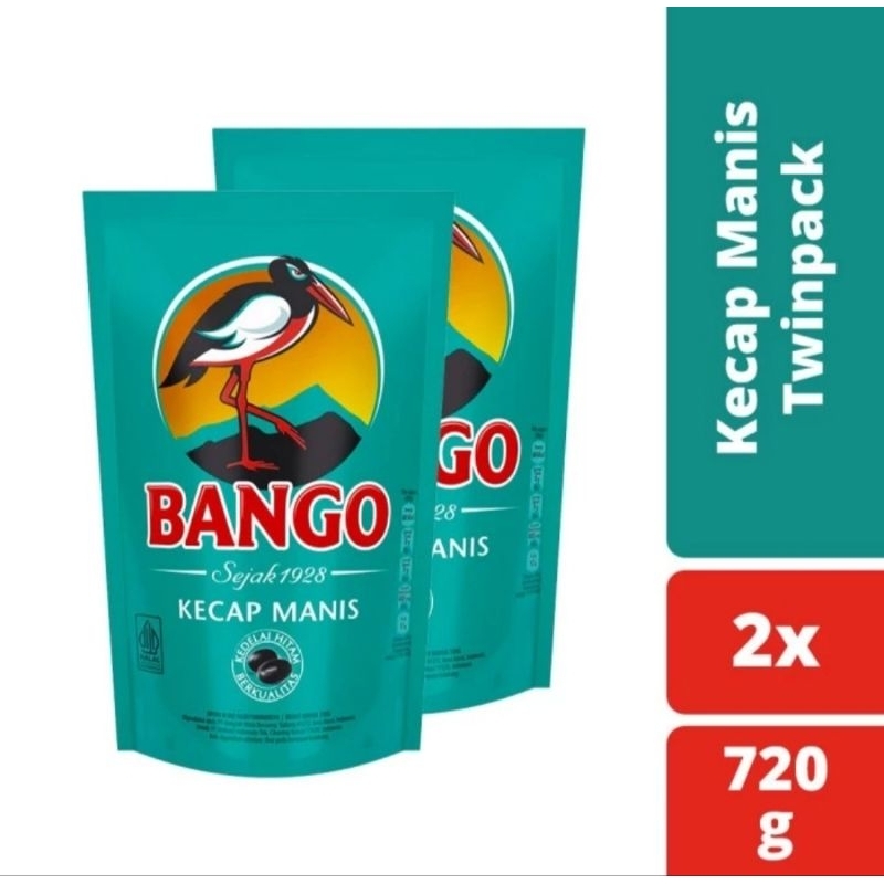 

(Isi 2) Bango Kecap Manis Kemasan Refill 520 ml / 720 gr