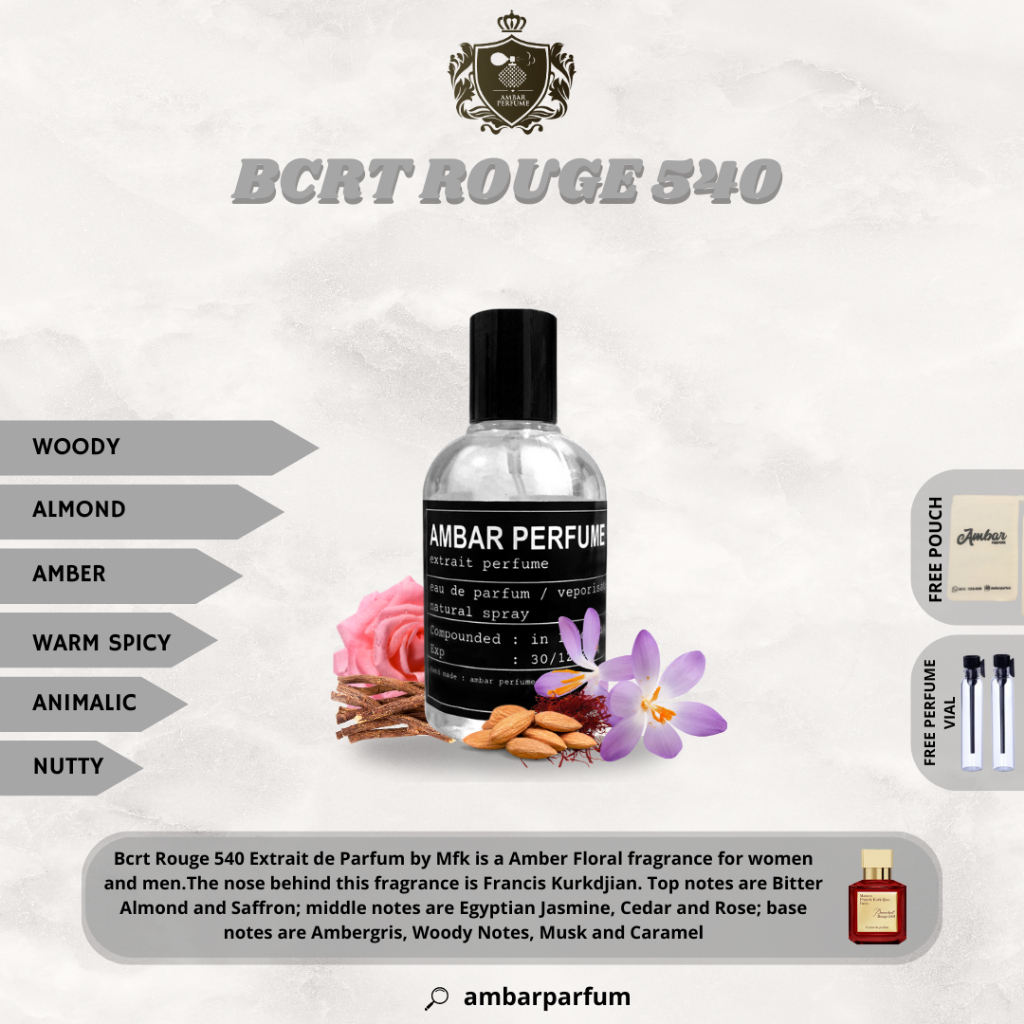 Ambar Perfume Bcrt Rouge 540 Parfum Pria & Wanita Parfume