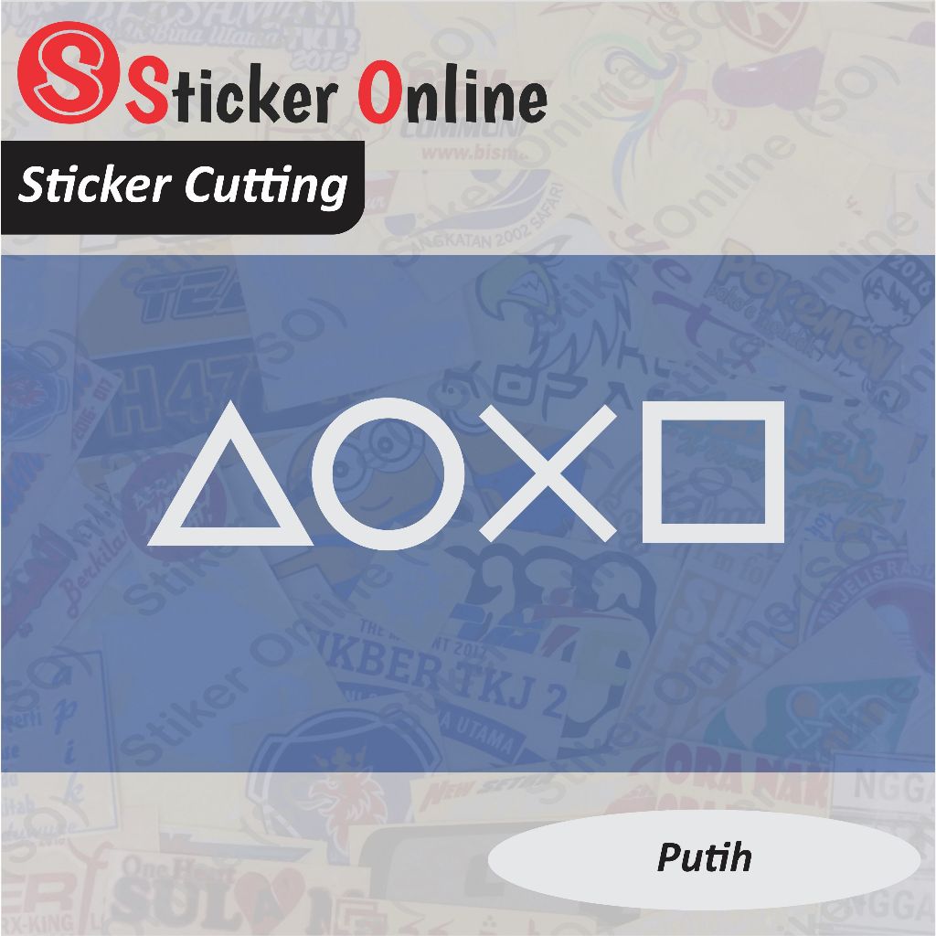Stiker Tombol Stik PS Game | Sticker Cutting Stick Playstation Game Console Motor Mobil Laptop HP
